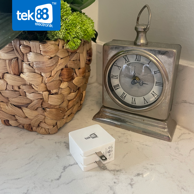 Tek88 RapidCharge 2-Port PD20W Type-C Wall Charger (US)